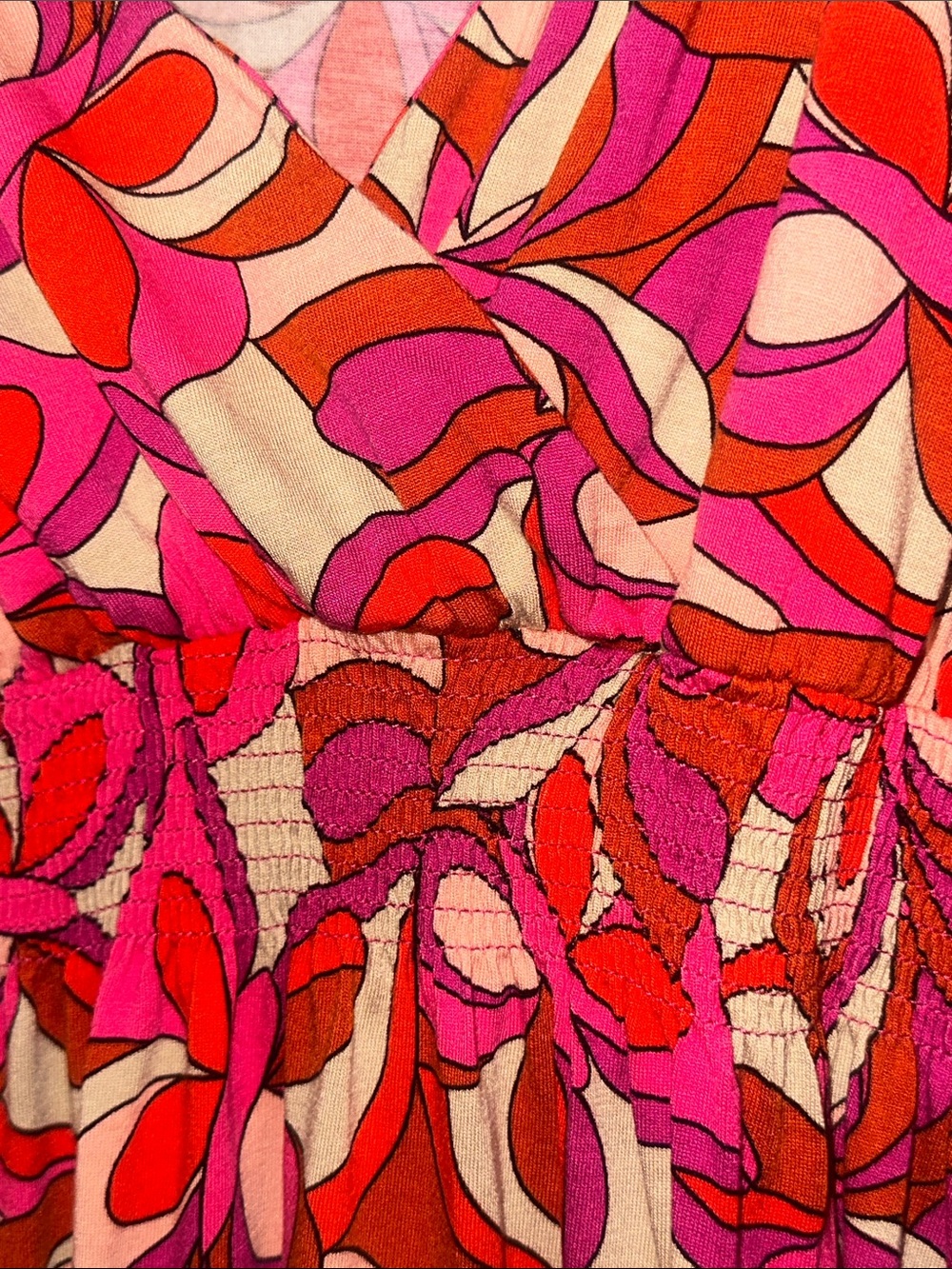 VENUS Red Pink Patterned Maxi Dress - Picture 3 of 8